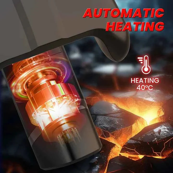Gamecup Pro Heating Thrusting Vibe Male Massager - White