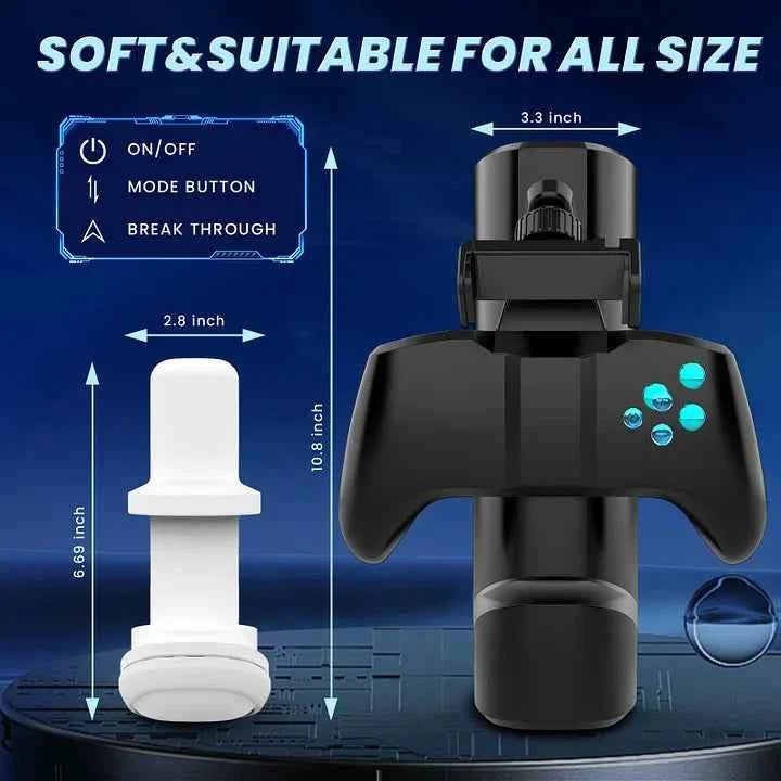 Gamecup Pro Heating Thrusting Vibe Male Massager - White
