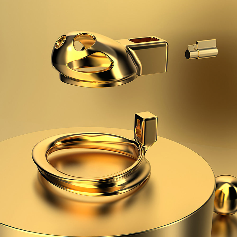 Gold Beatles Men's Chastity Cage