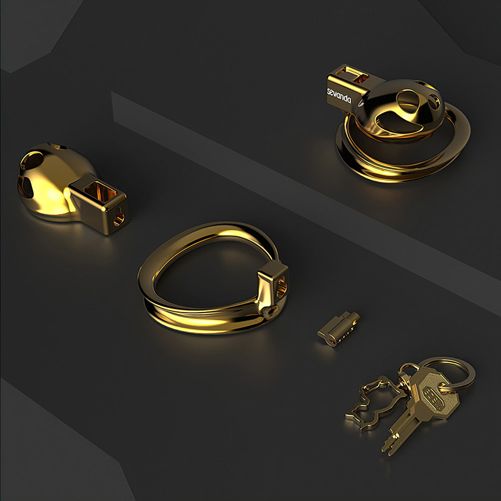 Gold Beatles Men's Chastity Cage