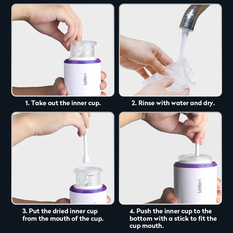 Leten 7 Thrusting Rotation sucking Male Stroker smart voice with Suction Base