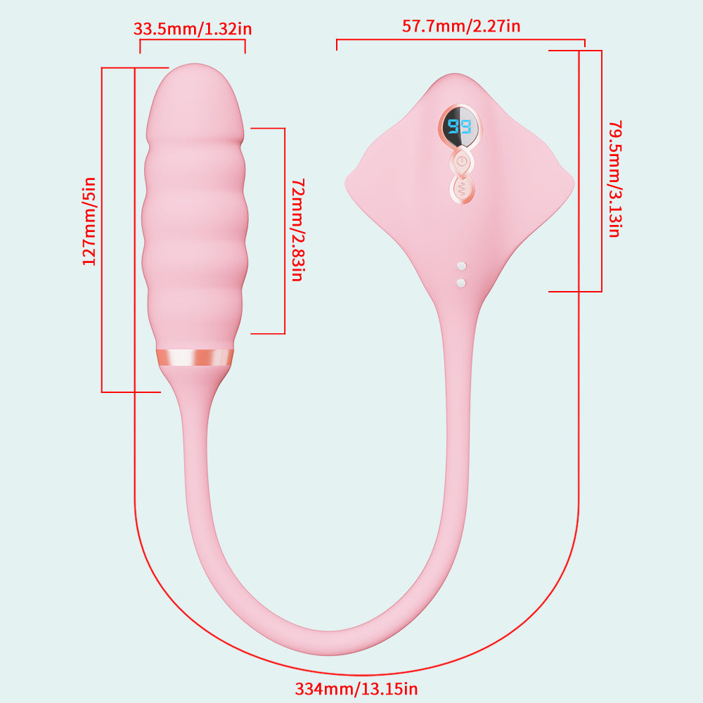2 in 1 Pink Vibrator Vibration Tongue Licking with Vibrating Egg