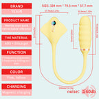 2 in 1 Pink Vibrator Vibration Tongue Licking with Vibrating Egg