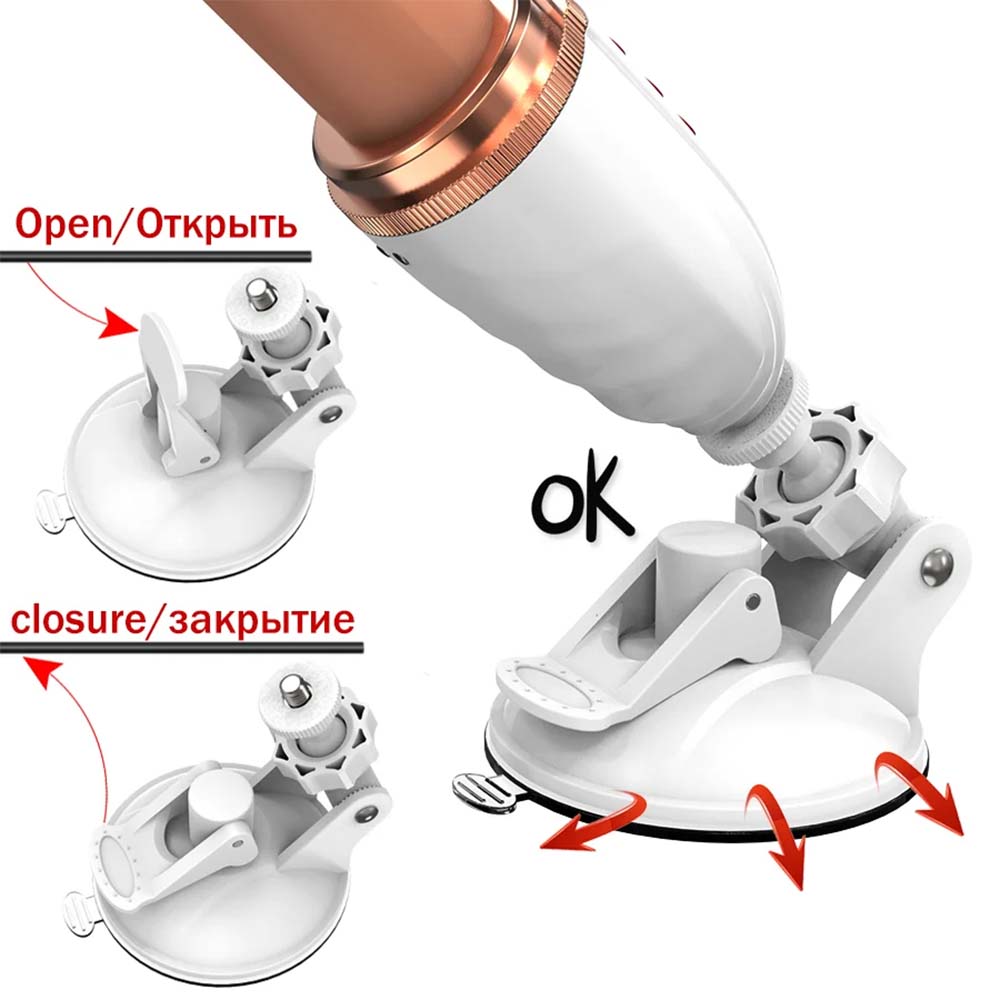 Hands-Free 2-In-1 Fully Automatic Telescopic Vibrating Dildo