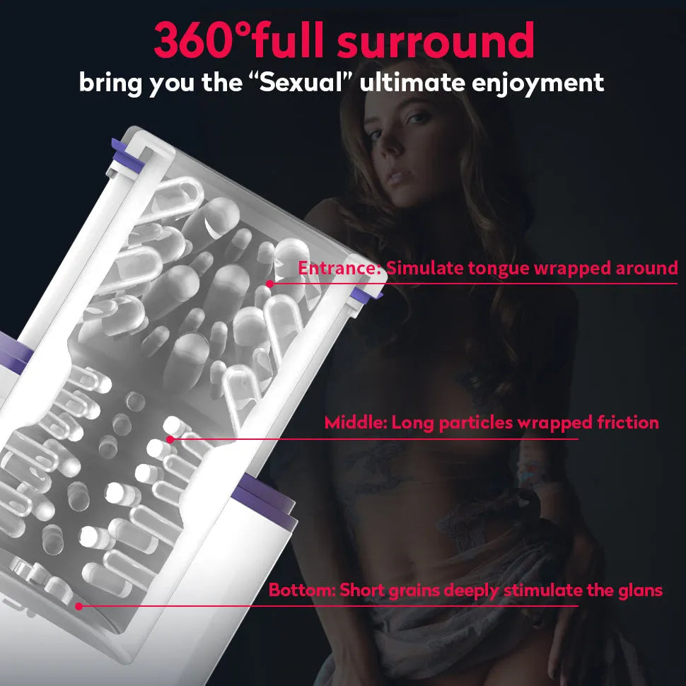 Leten 7 Thrusting Rotation sucking Male Stroker smart voice with Suction Base
