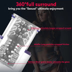 Leten 7 Thrusting Rotation sucking Male Stroker smart voice with Suction Base