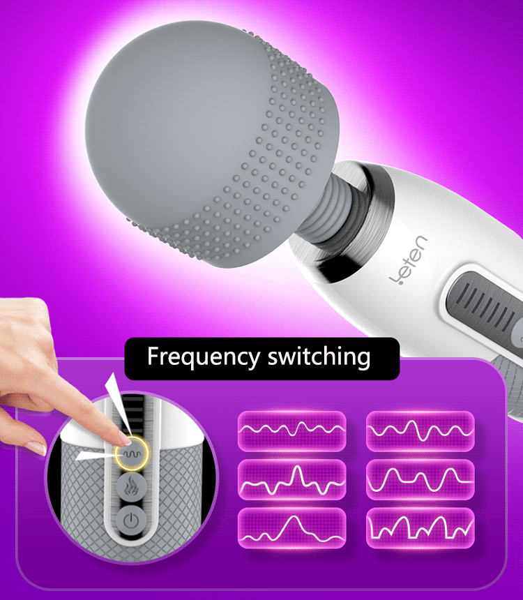 Leten Lightning Huge Big Head Magic Wand AV Stick Vibrator