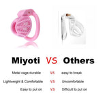 Male Chastity Device Cage - Ultra Small Lightweight Pink Metal Chastity Cage