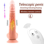 Heated Vibrating Dildo | Remote Control Thrusting Vibrator