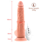Heated Vibrating Dildo | Remote Control Thrusting Vibrator