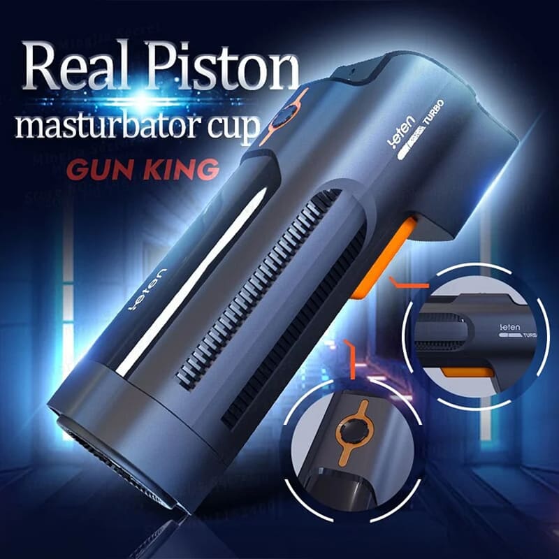 Leten 10 Thrusting Vibration 3D Voice Leten X-Turbo Male Stroker Electric Piston Heated Male Stroker With 3D Realistic Textured Soft Male Masturbation Toy