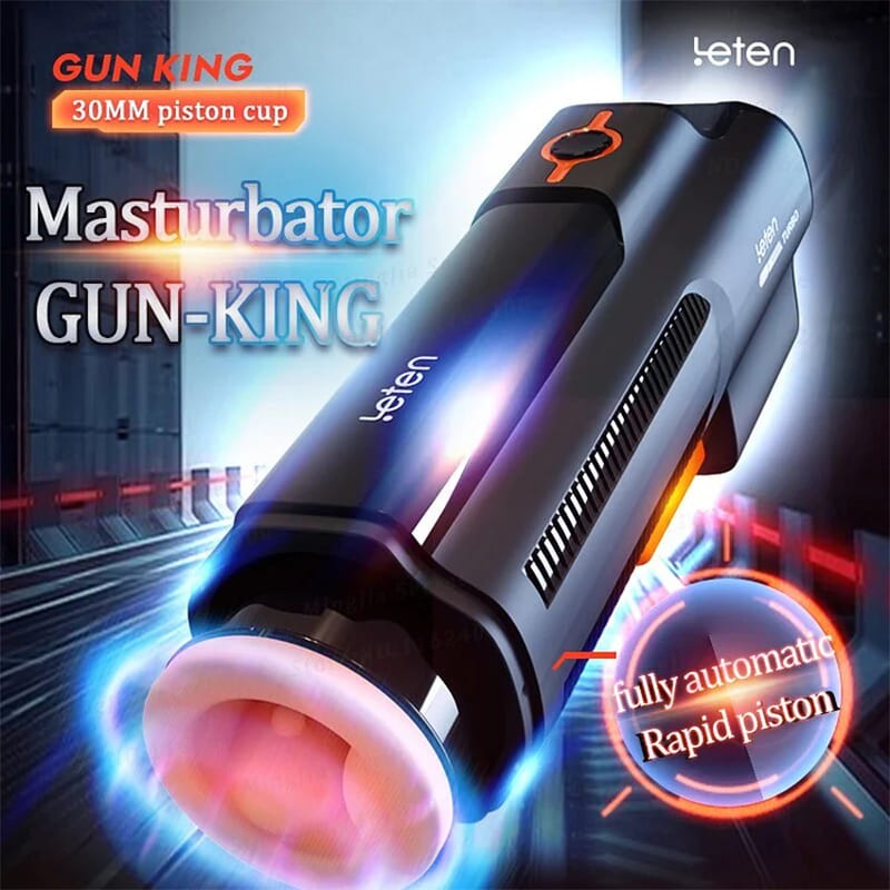 Leten 10 Thrusting Vibration 3D Voice Leten X-Turbo Male Stroker Electric Piston Heated Male Stroker With 3D Realistic Textured Soft Male Masturbation Toy