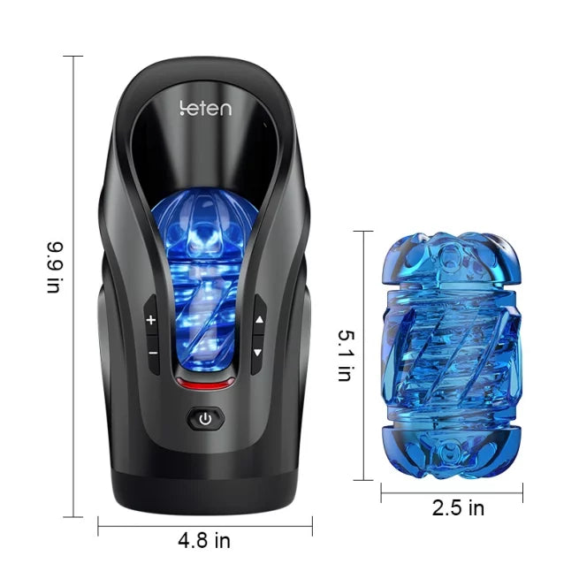 2026 New Leten Fully Automatic 10 Frequency Telescopic Fixed-Point Adjustment Male Stroker