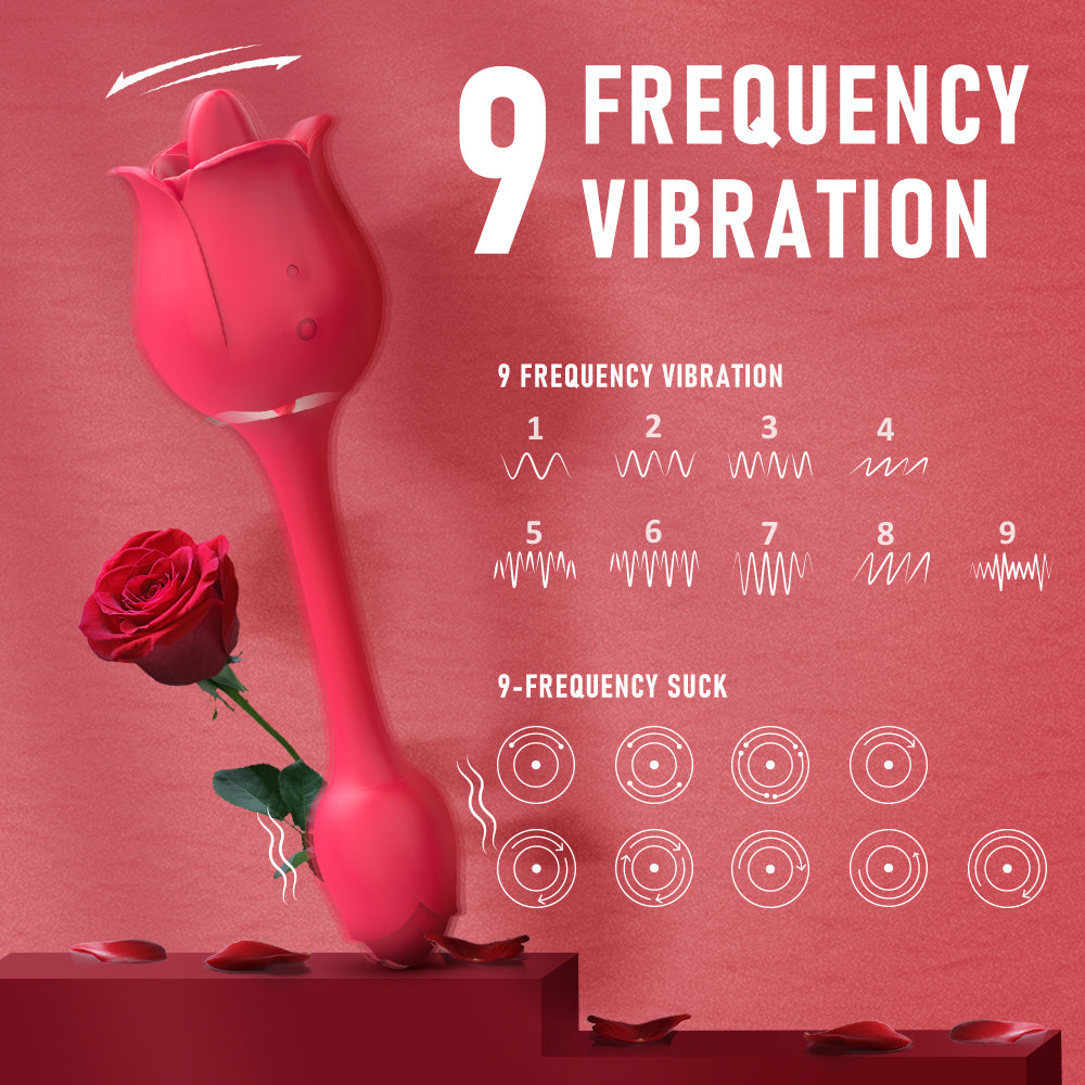 Double Head Rose Vibrator Tongue Vibrator Female Masturbator