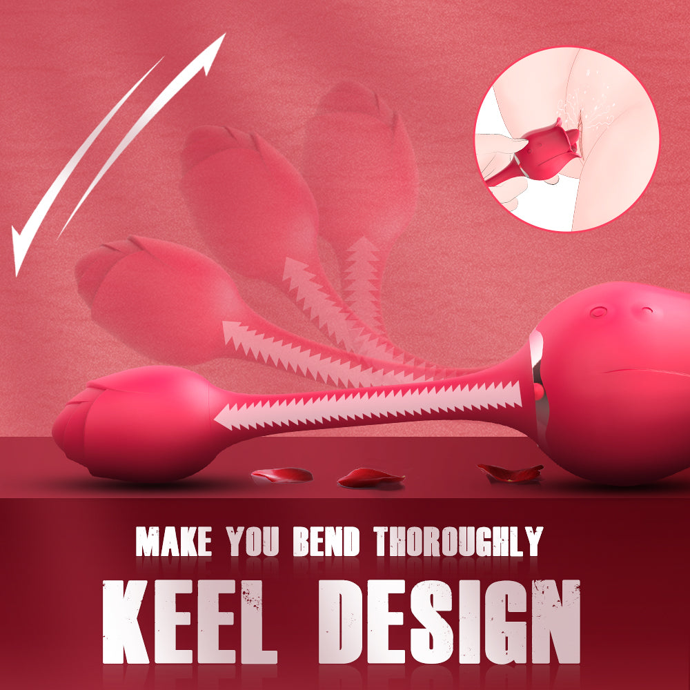 Double Head Rose Vibrator Tongue Vibrator Female Masturbator