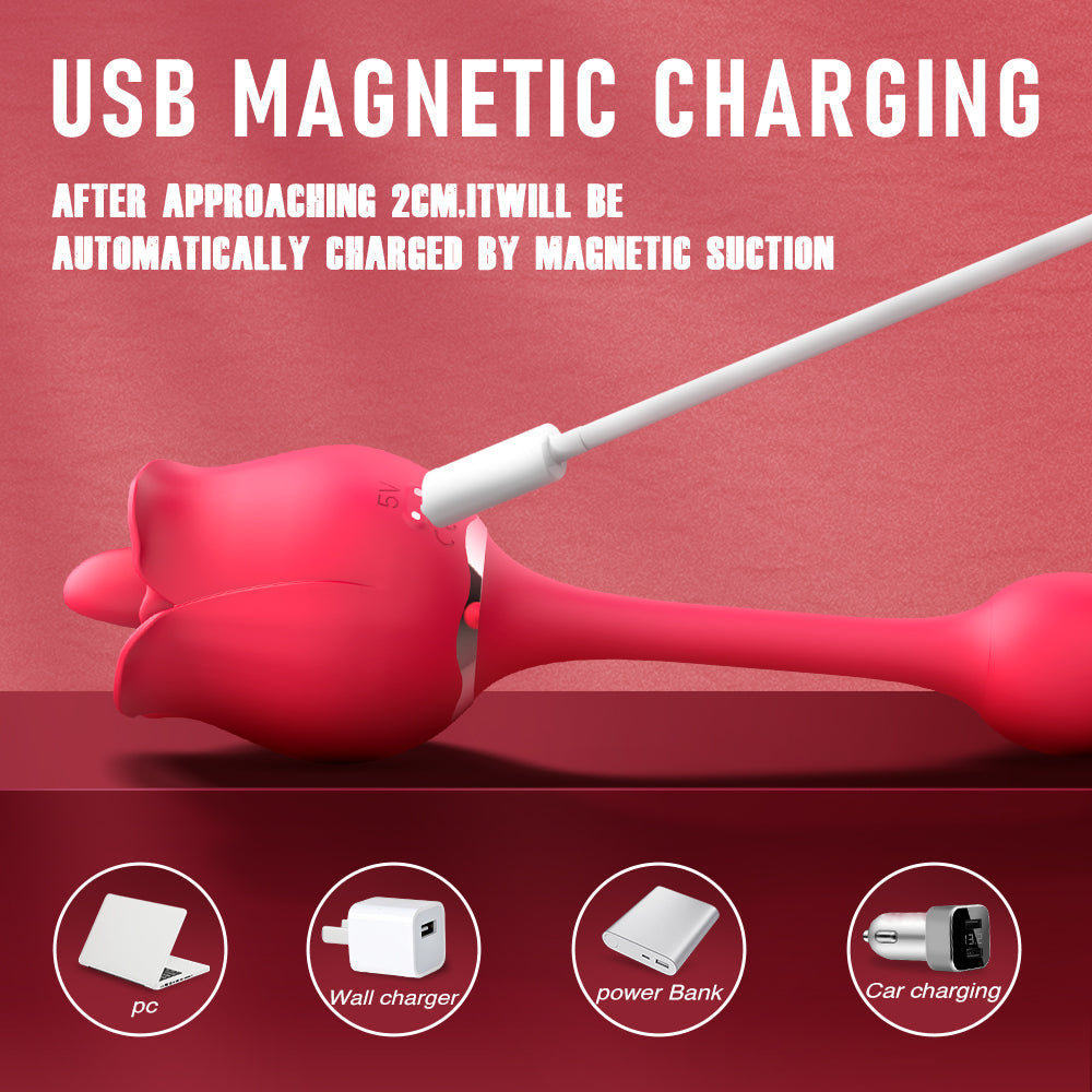 Double Head Rose Vibrator Tongue Vibrator Female Masturbator
