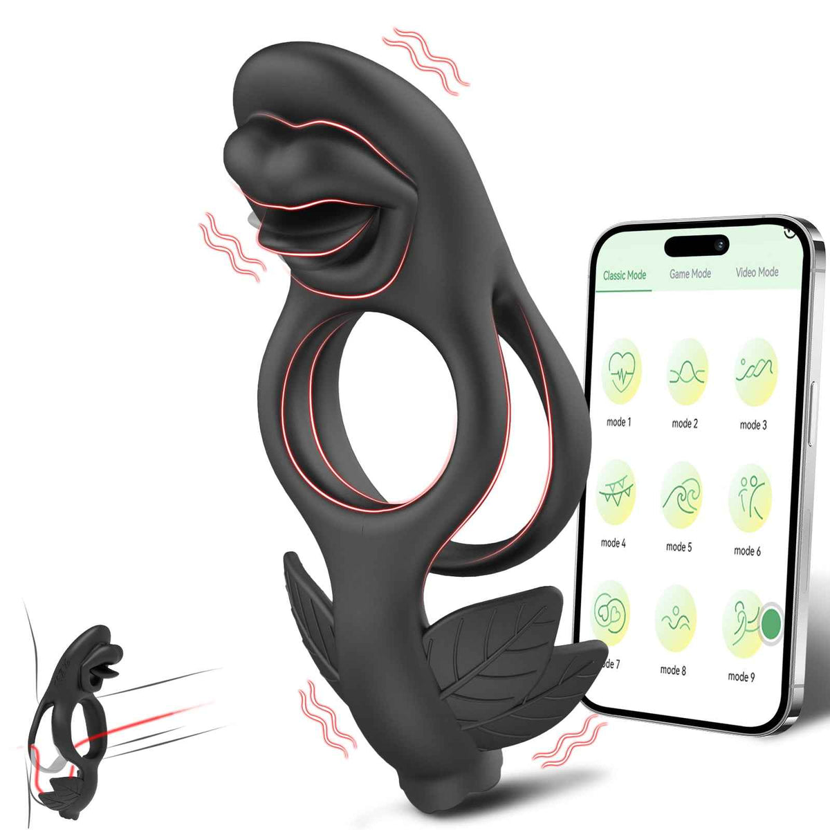 Lipleaf - Tongue Vibe Ring for External & Testicle Play