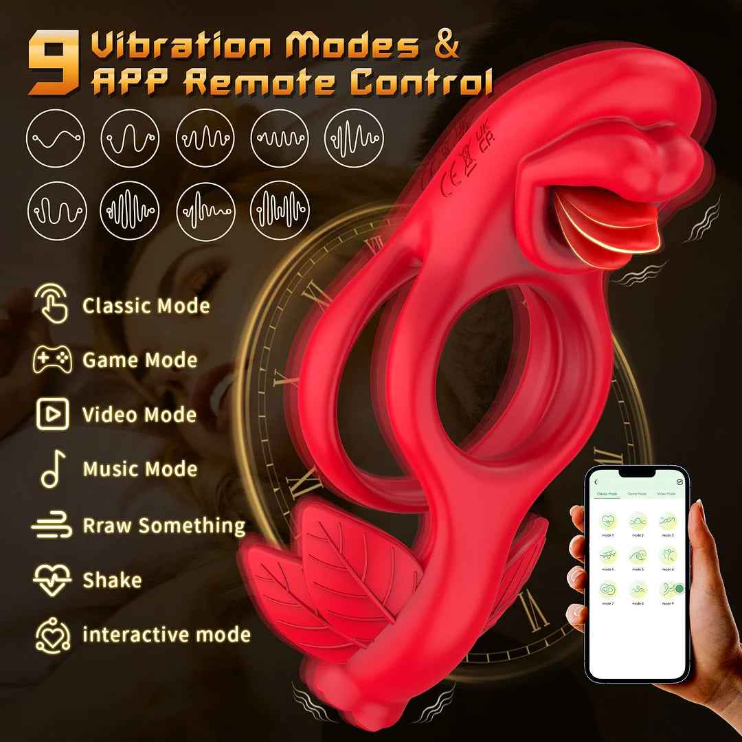 Lipleaf - Tongue Vibe Ring for External & Testicle Play