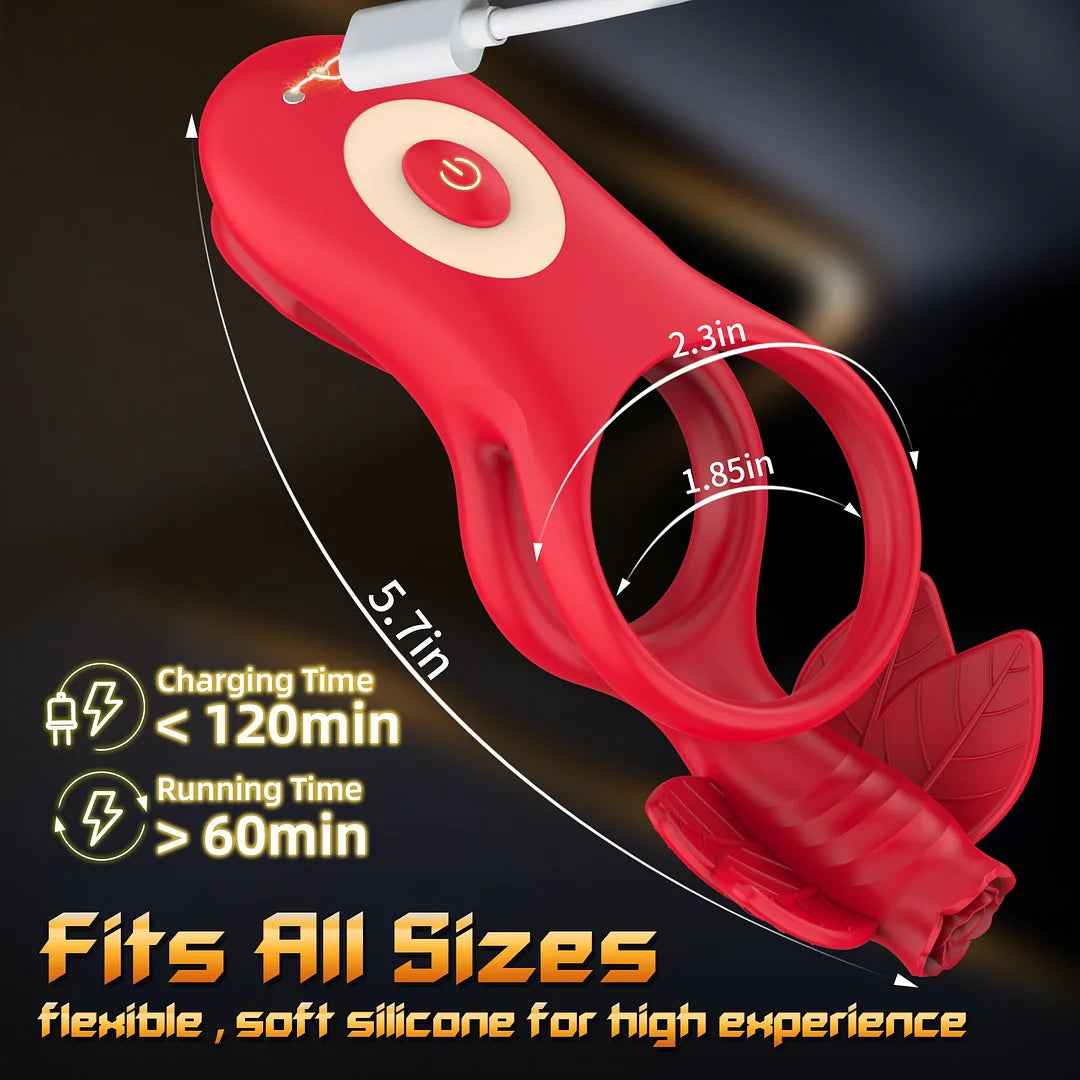Lipleaf - Tongue Vibe Ring for External & Testicle Play