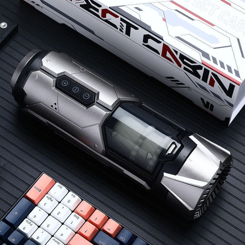 【One-Click Climax】Automatic Male Stroker with Ring with 7 Thrusting & Vibration Modes for Stimulation Electric Pocket Pussy Male Stroker Toy, Adult Male Sex Toys for Men