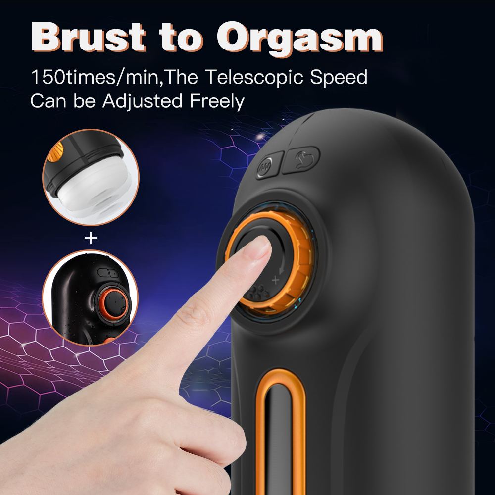 Variable Speed 10 Thrusting 4 Sucking Male Stroker Heating Voice Blowjob Toys