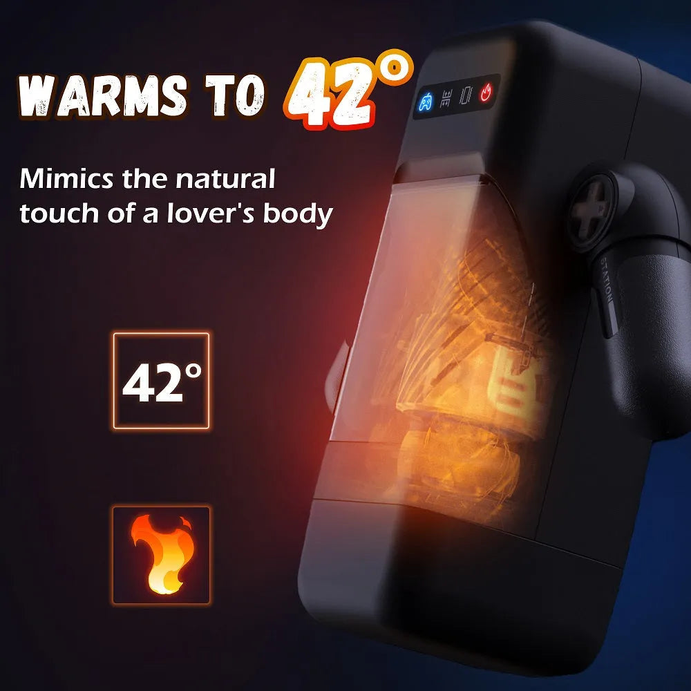 QuantumBot Automatic Male Strokers Cup with 10 Thrusting & Vibration Modes