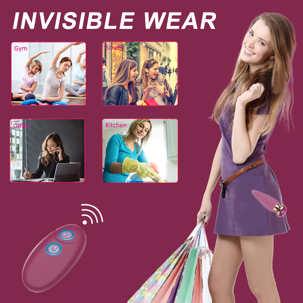 Remote control anal plug prostate massager