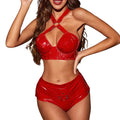 Sexy Pu Imitation Leather Erotic Lingerie Temptation Suit