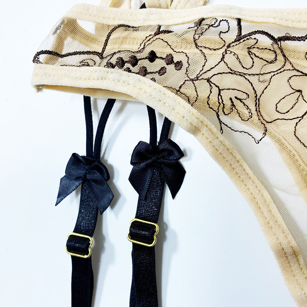 Rose Embroidery Sex Lingerie