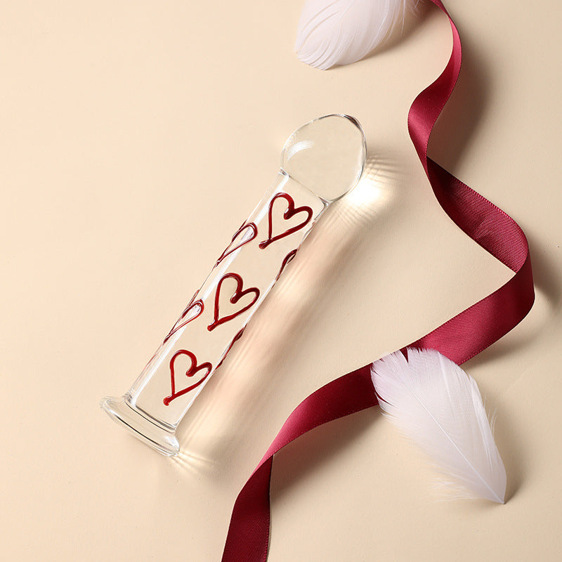 Glass Pleasure Wand with Mushroom Tip