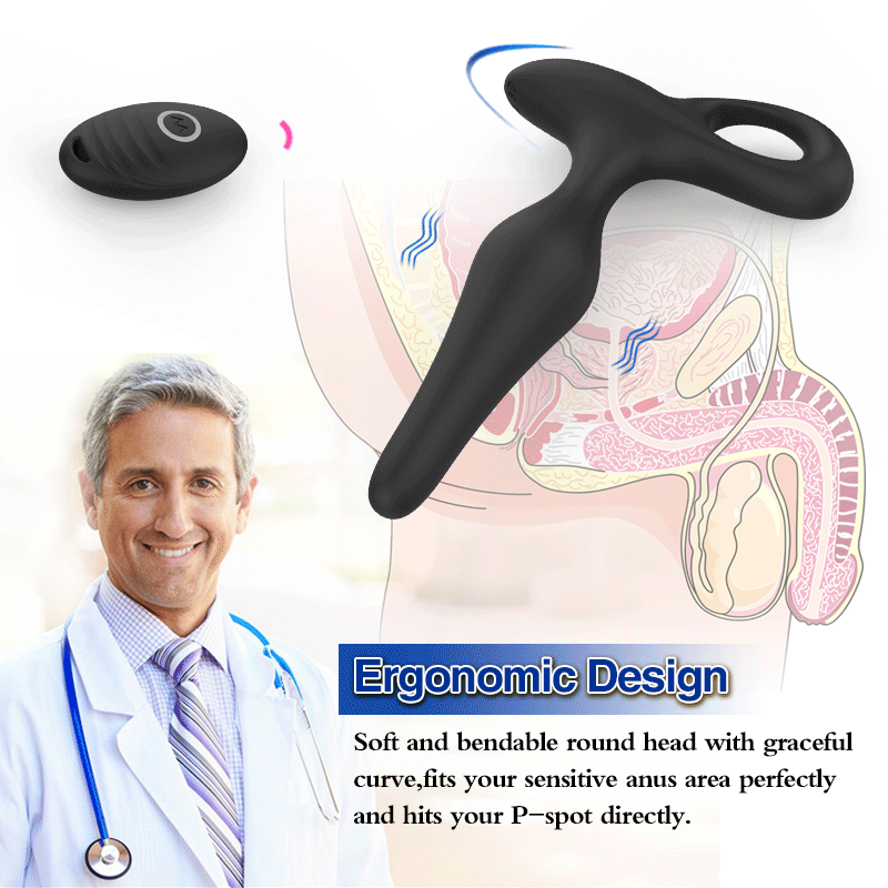 10 Modes Strong Shock Wireless Remote Control Anal Plug