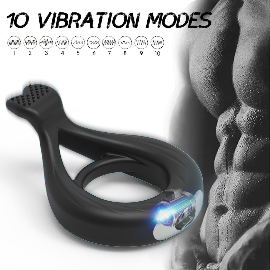Thumb Design Remote Vibrating Cock Ring