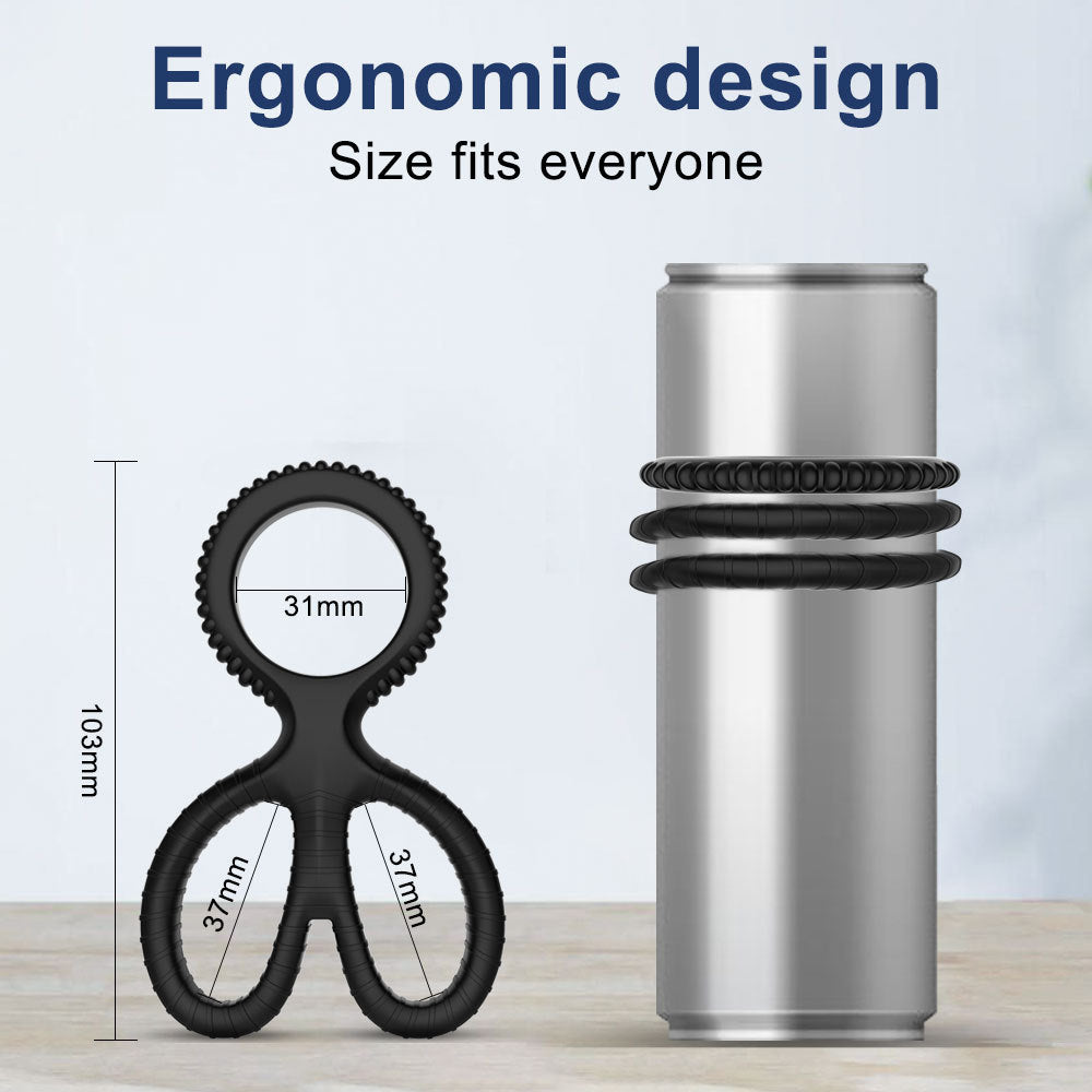 Silicone Scissors Lock Sperm Ring Double Penis Ring