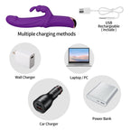 10 Modes Rabbit Vibrating Dildo Slapping Vibration