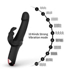 10 Modes Rabbit Vibrating Dildo Slapping Vibration