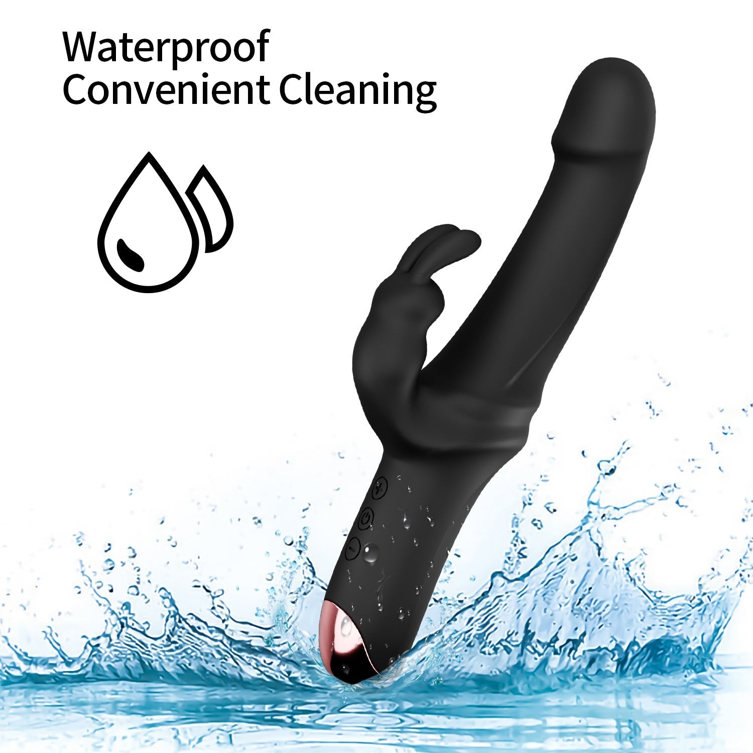 10 Modes Rabbit Vibrating Dildo Slapping Vibration