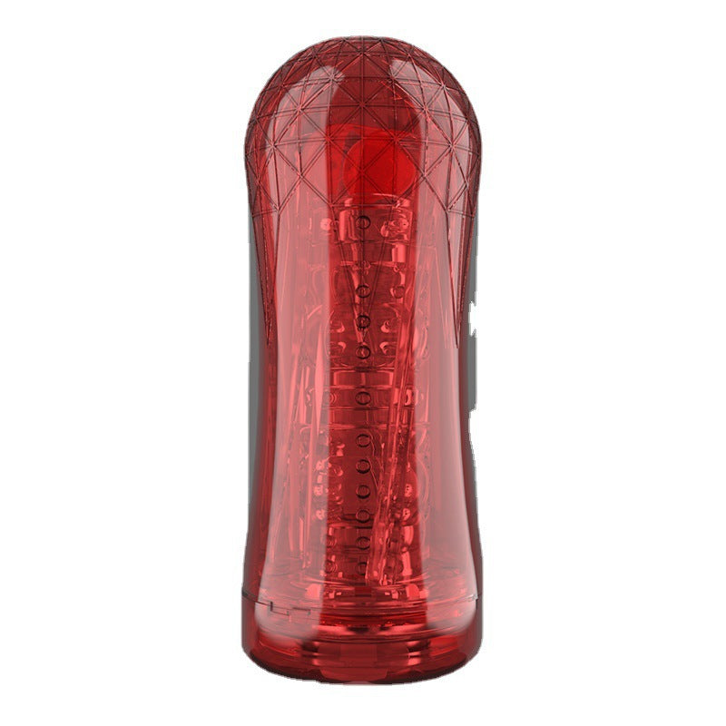 Red Eagle 10 Vibrations Air Pressure Sucking Electric Male Stroker Transparent Soft for Penis Stimulation