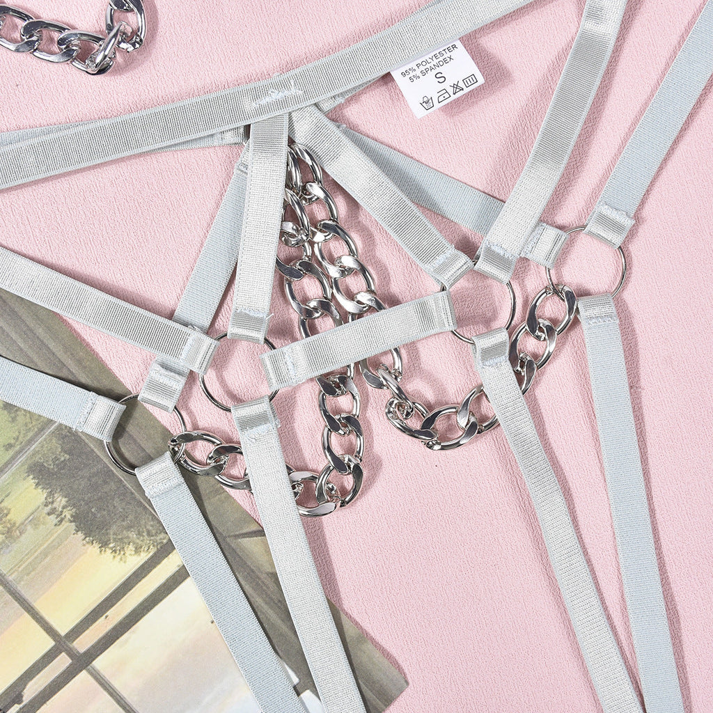 Metal Chain Sex Lingerie Set