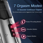 【One-Click Climax】Automatic Male Stroker with Ring with 7 Thrusting & Vibration Modes for Stimulation Electric Pocket Pussy Male Stroker Toy, Adult Male Sex Toys for Men