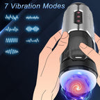 【One-Click Climax】Automatic Male Stroker with Ring with 7 Thrusting & Vibration Modes for Stimulation Electric Pocket Pussy Male Stroker Toy, Adult Male Sex Toys for Men