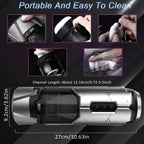 【One-Click Climax】Automatic Male Stroker with Ring with 7 Thrusting & Vibration Modes for Stimulation Electric Pocket Pussy Male Stroker Toy, Adult Male Sex Toys for Men