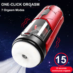 【One-Click Climax】Automatic Male Stroker with Ring with 7 Thrusting & Vibration Modes for Stimulation Electric Pocket Pussy Male Stroker Toy, Adult Male Sex Toys for Men