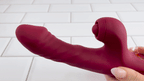 Thrusting Ribbed Rabbit Vibe with Clitoral Nub