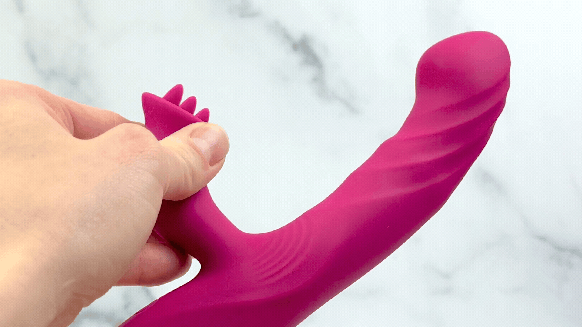 Revel Rabbit Silicone Fluttering and Fingering Dual Action Vibe - Fingers Your G-Spot and Tongues Your Clit!