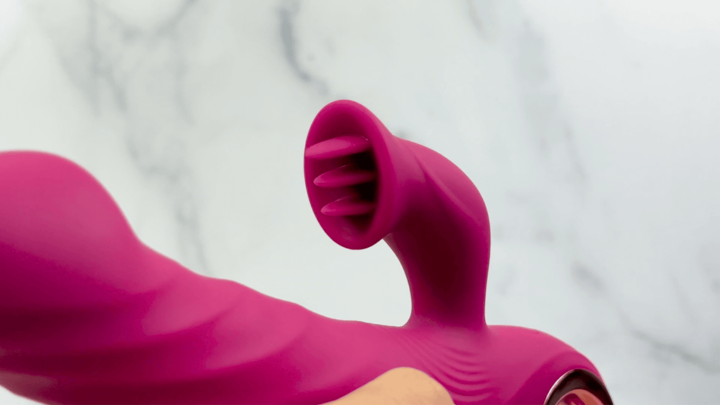 Revel Rabbit Silicone Fluttering and Fingering Dual Action Vibe - Fingers Your G-Spot and Tongues Your Clit!