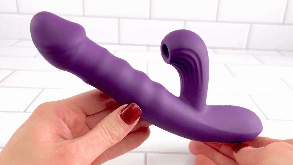 The Suck & Thrust Dual Action Vibrator – Air Pulses + G-Spot Thruster