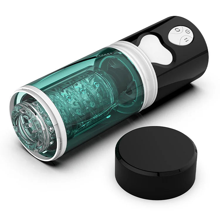 WaveRiderX Intelligent Multi-frequency Telescopic Rotation Sucking & Moaning Automatic Male Stroker with Suction Base