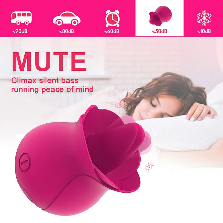 Tongue Licking Rose Toy Clit Sucking Massage Rose for Women