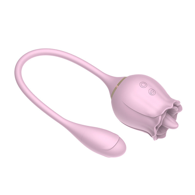 Rose Vibrator - 9 Vibration Tongue Vibrator with Vibrating Egg