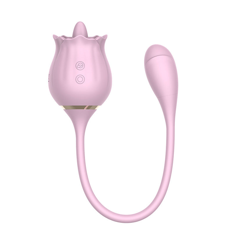 Rose Vibrator - 9 Vibration Tongue Vibrator with Vibrating Egg